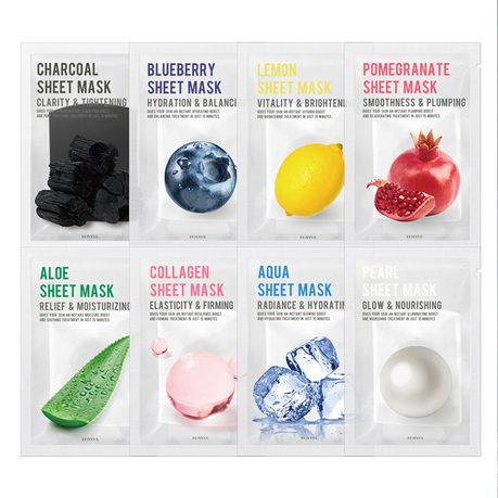 Eunyul Korean Pack of 8 Facial Skin Mask Sheets